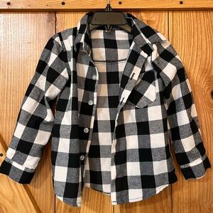 Kids Black and White Checkered Jacket